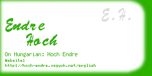 endre hoch business card